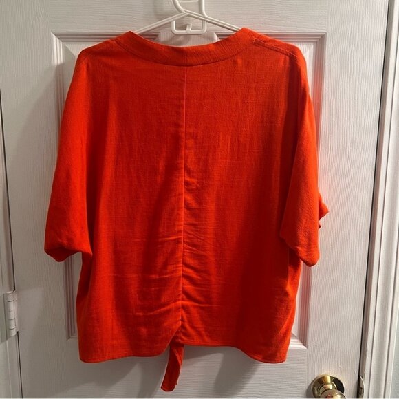 Tie-Front Button Top - Picture 5 of 5